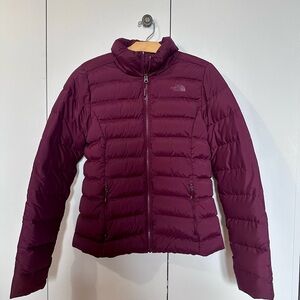 The North Face Women's Stretch Down Jacket in Burgundy Deep Red Plum, Sz M $229